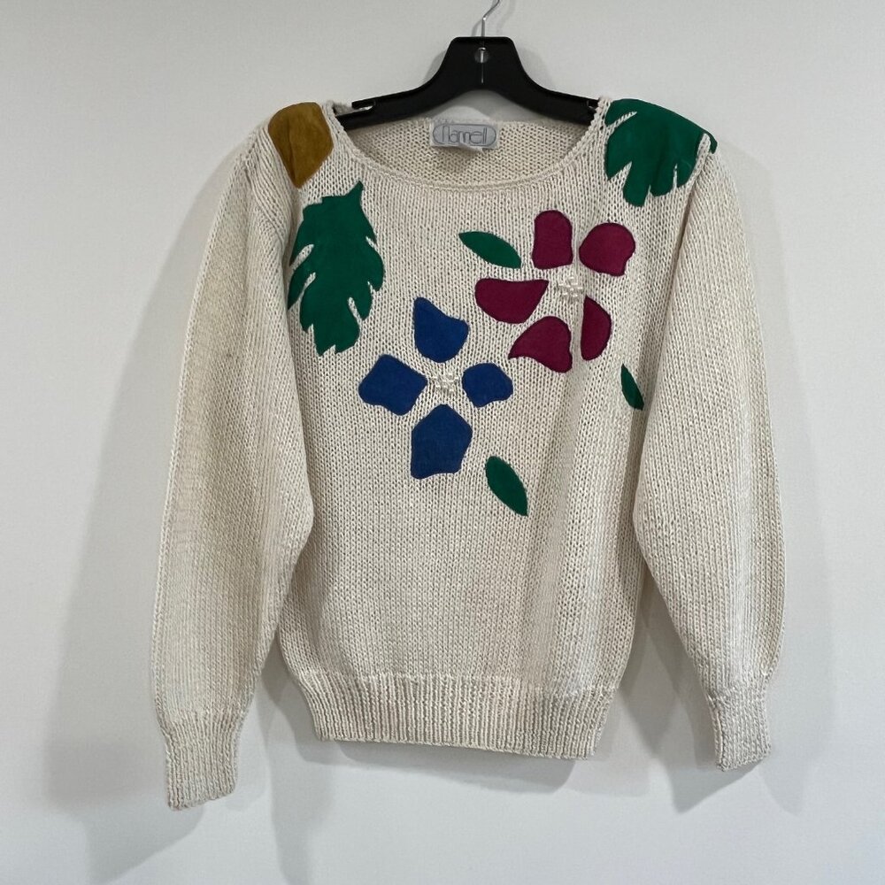 VTG Nannell 80's hand knit sweater size M beautiful design
